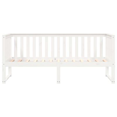 vidaXL Lit de jour sans matelas blanc 90x200 cm bois de pin massif