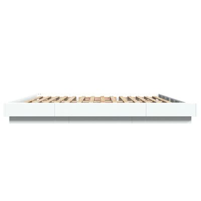 vidaXL Cadre de lit sans matelas blanc 200x200 cm