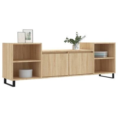 vidaXL Meuble TV Chêne sonoma 160x35x55 cm Bois d'ingénierie