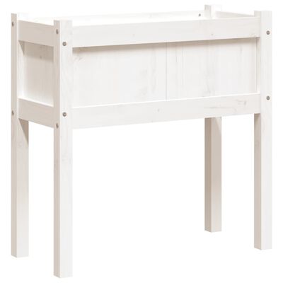 vidaXL Jardinières 2 pcs avec pieds blanc bois de pin massif