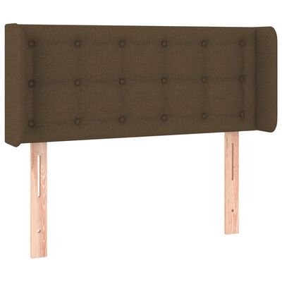 vidaXL Tête de lit à LED Marron foncé 93x16x78/88 cm Tissu