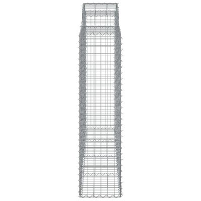 vidaXL Paniers à gabions arqués 4 pcs 200x50x160/180 cm Fer galvanisé