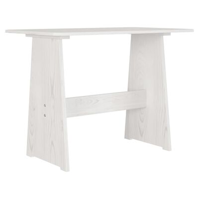 vidaXL Ensemble à manger REINE 3 pcs blanc bois de pin massif