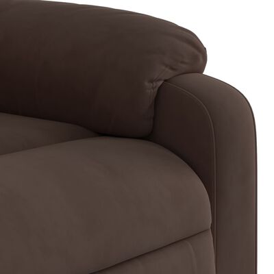 vidaXL Fauteuil inclinable de massage marron tissu microfibre