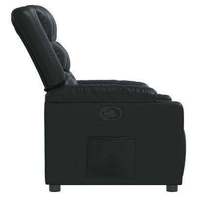 vidaXL Fauteuil inclinable Noir Similicuir