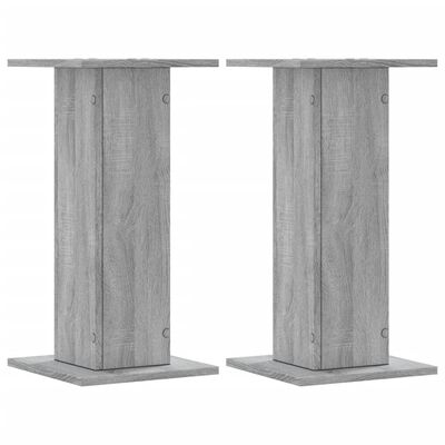 vidaXL Supports pour plantes 2 pcs sonoma gris bois d'ingénierie