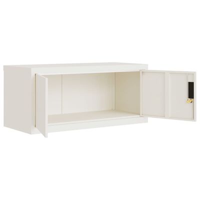 vidaXL Classeur blanc 90x40x145 cm acier