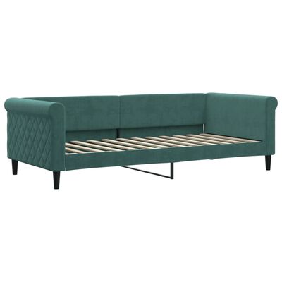 vidaXL Lit de repos vert foncé 90x200 cm velours