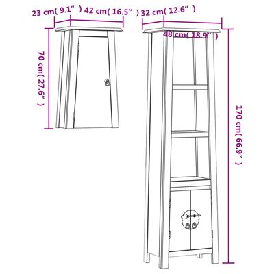 vidaXL Ensemble de meubles de salle de bain 2 pcs bois de pin massif