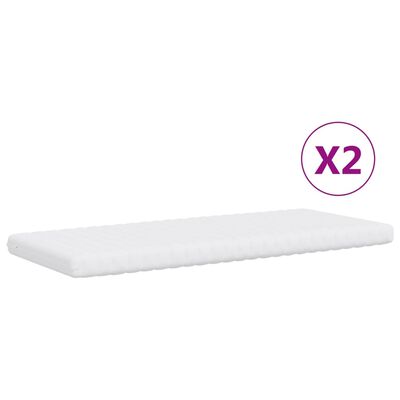 vidaXL Lit de jour avec gigogne et matelas gris clair 90x200 cm tissu