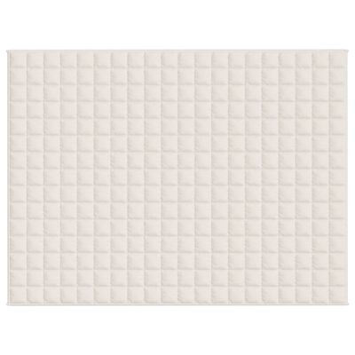 vidaXL Couverture lestée Crème clair 152x203 cm 11 kg Tissu