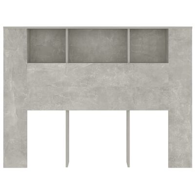 vidaXL Armoire de tête de lit Gris béton 140x18,5x104,5 cm