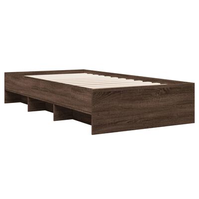 vidaXL Cadre de lit sans matelas chêne marron 75x190cm bois ingénierie