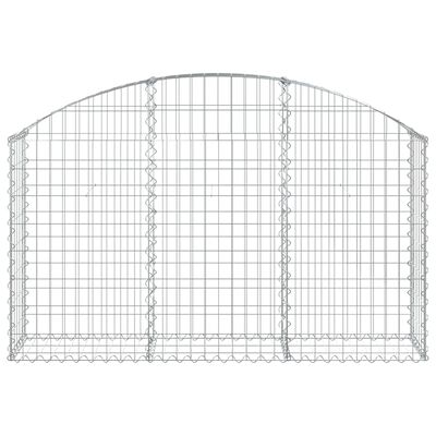 vidaXL Panier de gabions arqué 150x30x80/100 cm Fer galvanisé