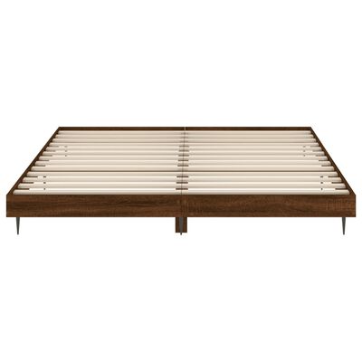 vidaXL Cadre de lit sans matelas chêne marron 150x200 cm