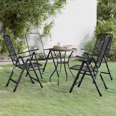 vidaXL Ensemble à manger de jardin 5 pcs Maille Métal Anthracite