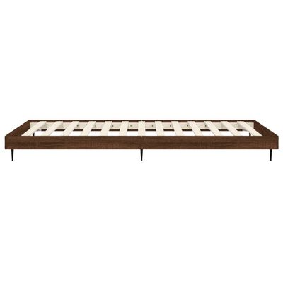 vidaXL Cadre de lit sans matelas chêne marron 100x200 cm