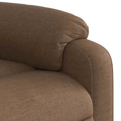 vidaXL Fauteuil de massage inclinable Marron Tissu