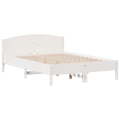 vidaXL Cadre de lit sans matelas blanc 120x200 cm bois de pin massif