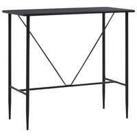 vidaXL Table de bar Noir 120x60x110 cm MDF