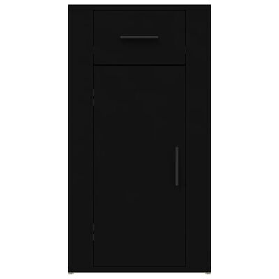 vidaXL Armoire de bureau Noir 40x49x75 cm Bois d'ingénierie