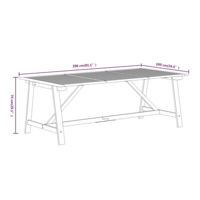 vidaXL Ensemble à manger de jardin 9 pcs Bois d'acacia solide