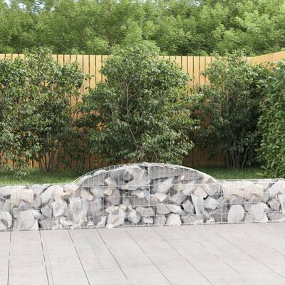 vidaXL Paniers à gabions arqués 11 pcs 300x30x40/60 cm fer galvanisé