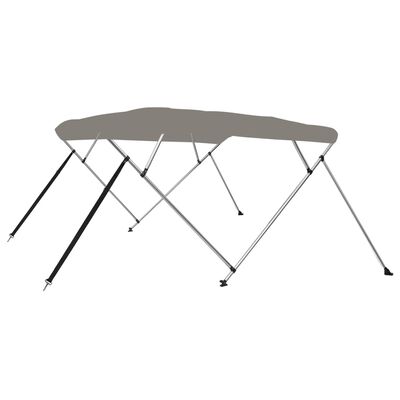 vidaXL Auvent bimini à 4 arceaux gris 243x244x137 cm