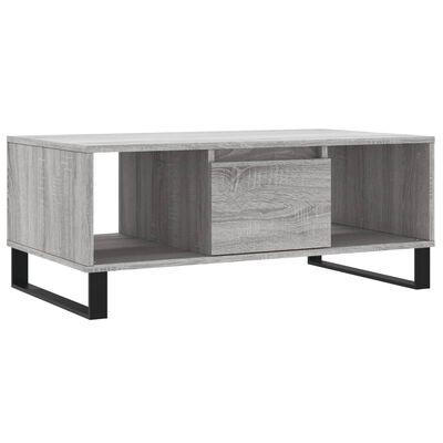 vidaXL Table basse Sonoma gris 90x50x36,5 cm Bois d'ingénierie