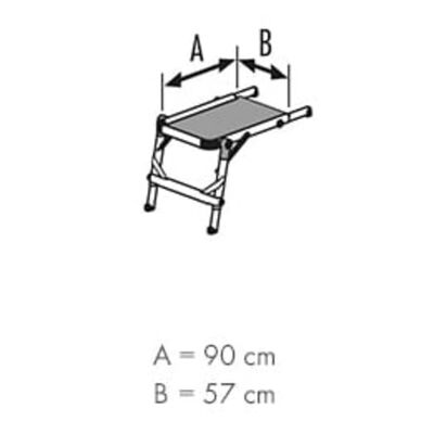 Hailo Plateforme d'escalier TP1 Aluminium