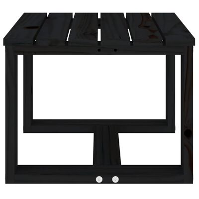 vidaXL Table d'appoint de jardin noir 40x38x28,5 cm bois massif de pin