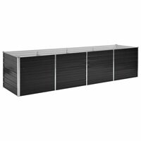 vidaXL Lit surélevé de jardin Anthracite 320x80x77 cm Acier galvanisé