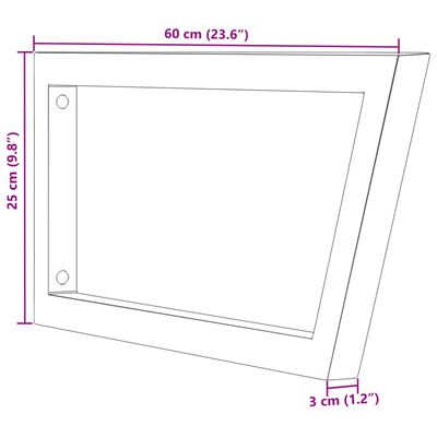 vidaXL Supports d'étagères pour lavabo 2 pcs blanc trapèze acier