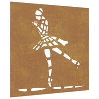 vidaXL Décoration murale jardin 55x55 cm motif de danseuse de ballet