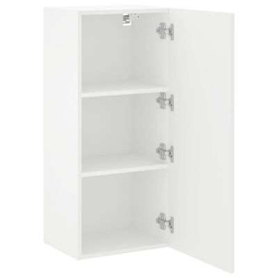 vidaXL Meuble TV mural blanc 40,5x30x90 cm bois d'ingénierie