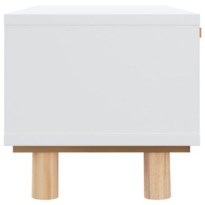 vidaXL Table basse Blanc 80x40x30 cm Bois d'ingénierie et pin massif