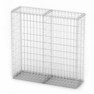 vidaXL Panier de gabion avec couvercle Fil galvanisé 100x100x30 cm