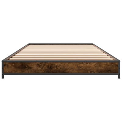 vidaXL Cadre de lit sans matelas chêne fumé 75x190 cm