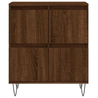 vidaXL Buffets 2 pcs chêne marron bois d'ingénierie