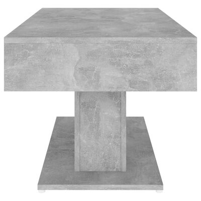 vidaXL Table basse gris béton 96x50x45 cm bois d'ingénierie