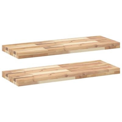 vidaXL Étagères flottantes 2 pcs 80x30x4 cm acacia massif non traité