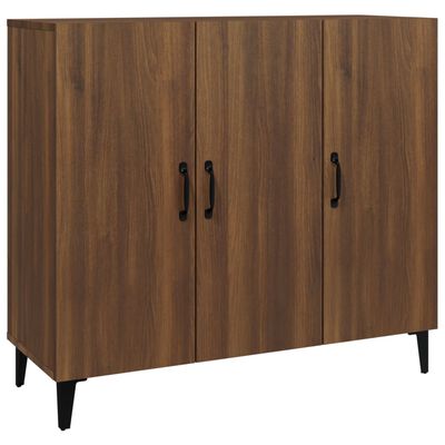 vidaXL Buffet chêne marron 90x34x80 cm bois d'ingénierie