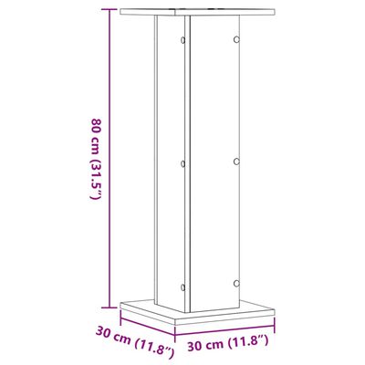 vidaXL Supports pour plantes 2 pcs sonoma gris bois d'ingénierie