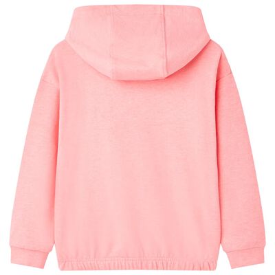 Sweatshirt à capuche pour enfants rose vif 92