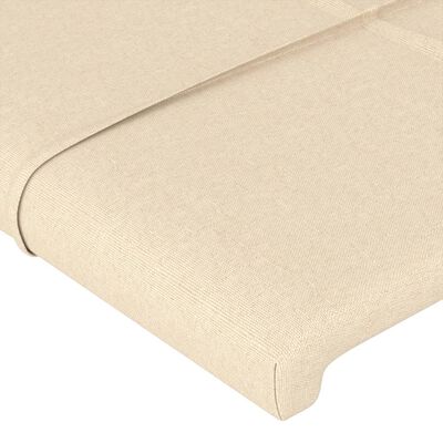 vidaXL Tête de lit à LED Crème 83x16x78/88 cm Tissu