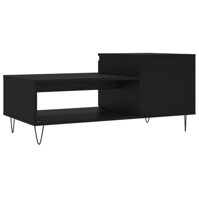 vidaXL Table basse Noir 100x50x45 cm Bois d'ingénierie