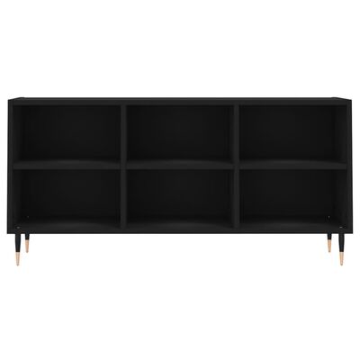 vidaXL Meuble TV noir 103,5x30x50 cm bois d'ingénierie