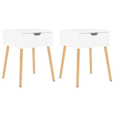 vidaXL Tables de chevet 2 pcs Blanc 40x40x56 cm Bois d'ingénierie