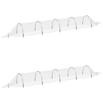 vidaXL Tunnels en filet 2 pcs 1,5x5 m fibre de verre et PP