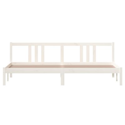 vidaXL Cadre de lit sans matelas blanc bois massif 200x200 cm